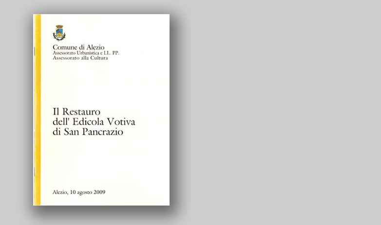 IL RESTAURO DELL'EDICOLA VOTIVA DI SAN PANCRAZIO